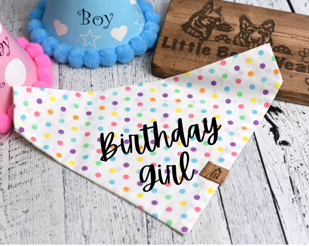 Birthday Girl Confetti Bandana