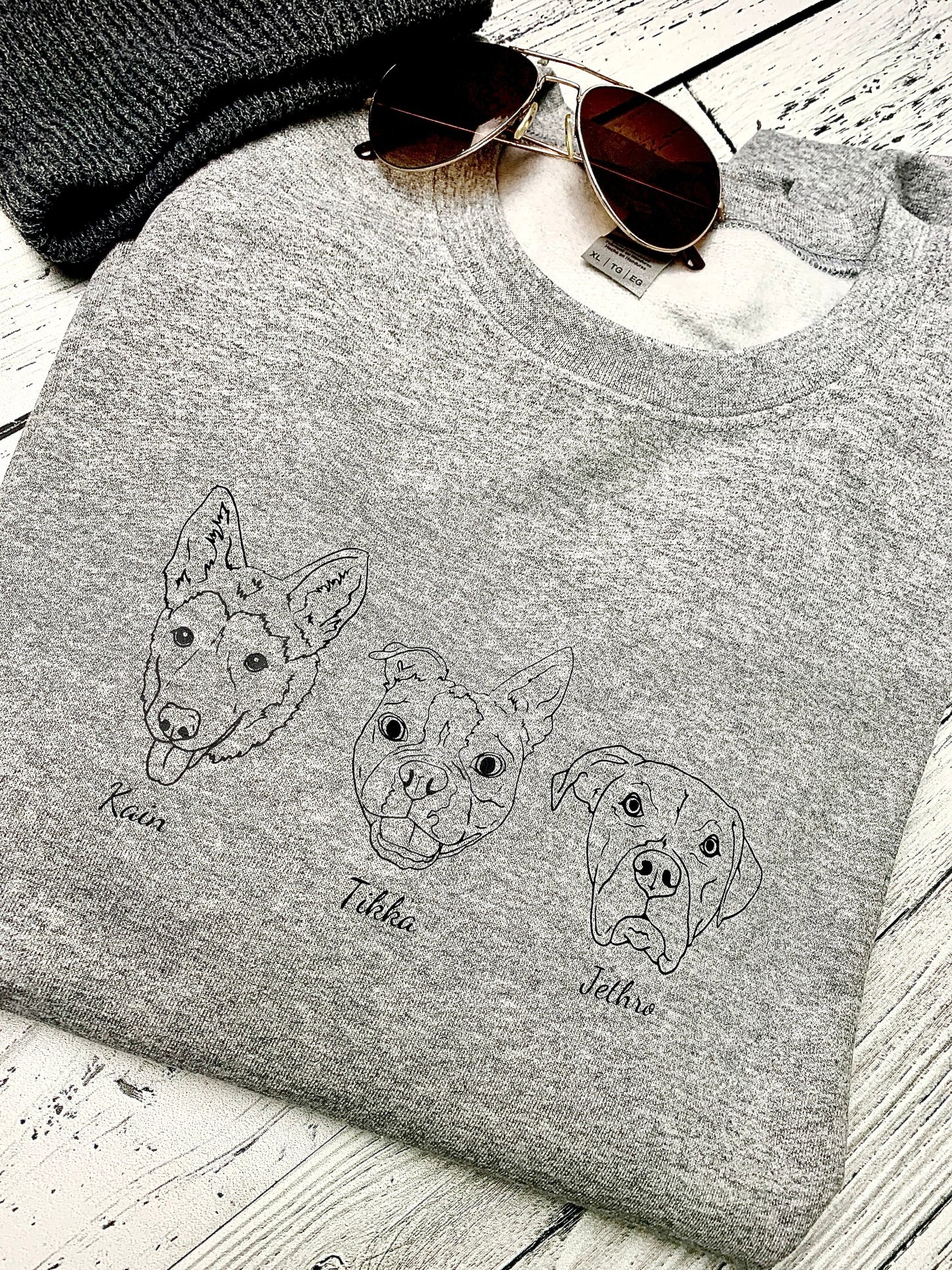 Unisex Pet Portrait Sweater Crewneck
