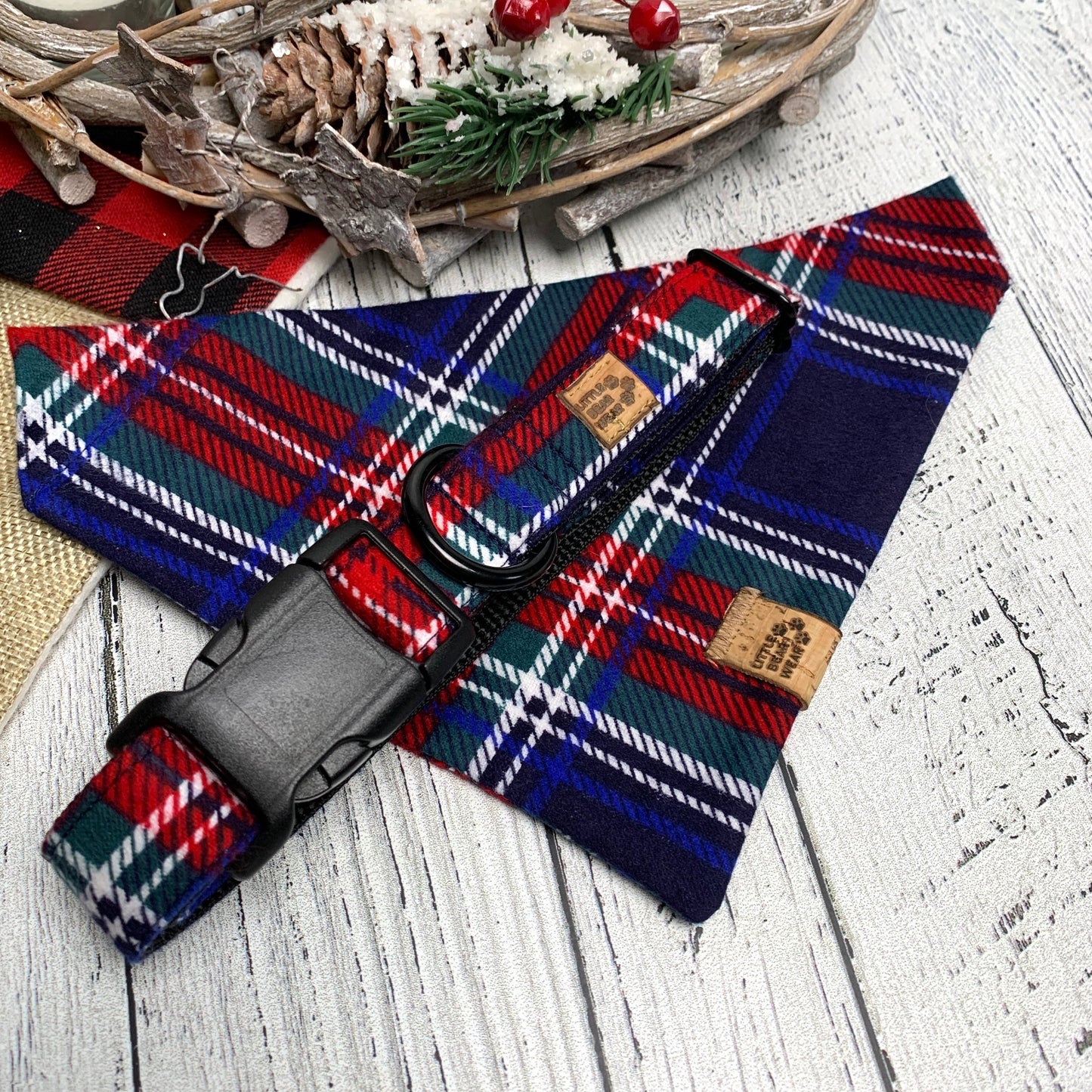 Sam Snowy Plaid Bandana