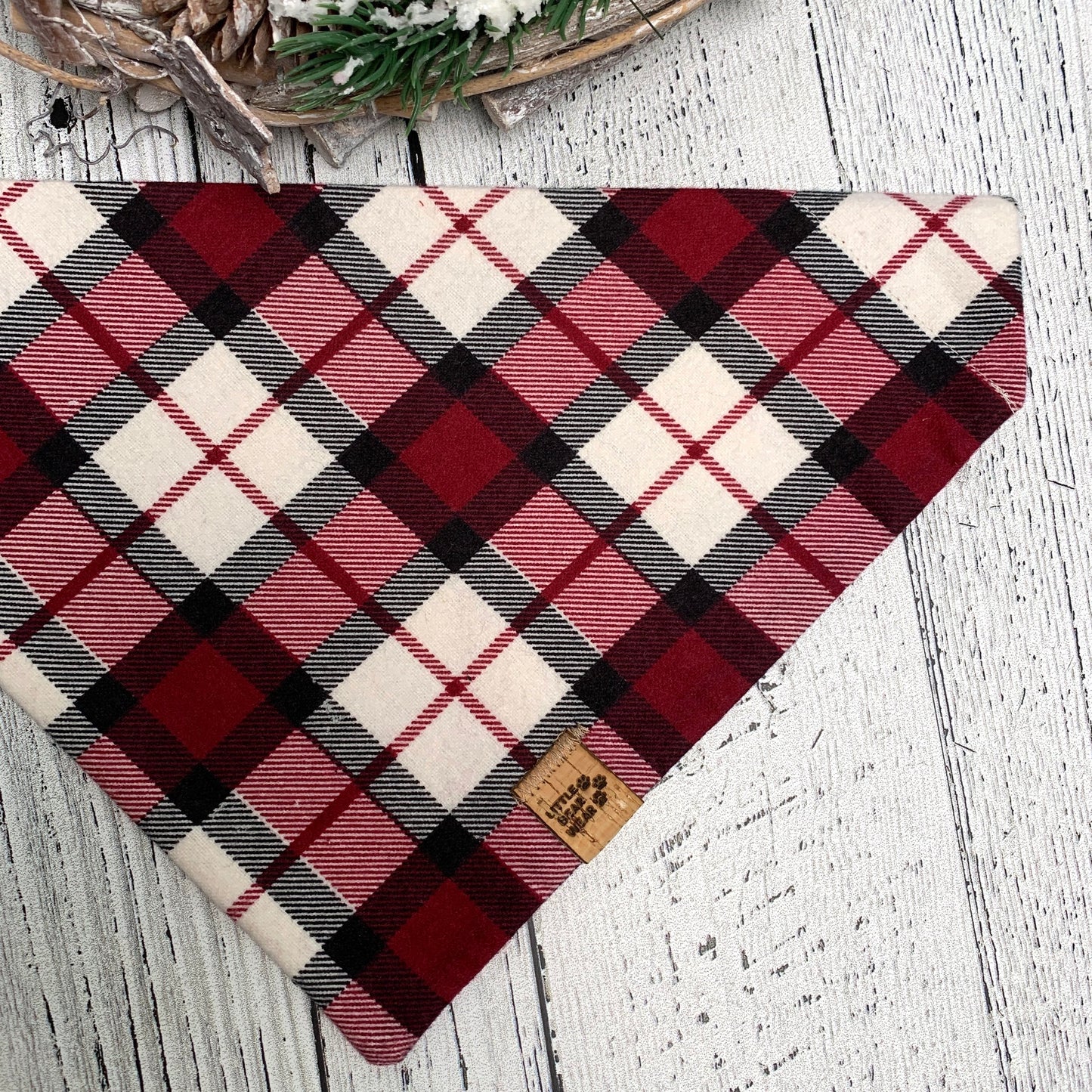 Moog Mistletoe Plaid Bandana