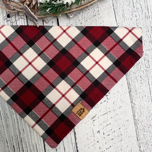 Moog Mistletoe Plaid Bandana