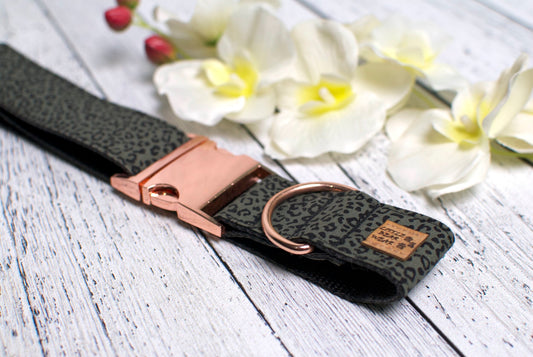 Kona Olive Leopard Shine Collar