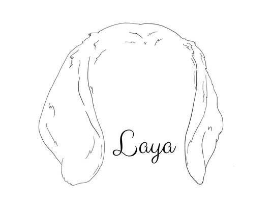 Digital Single Ear Outline Portrait