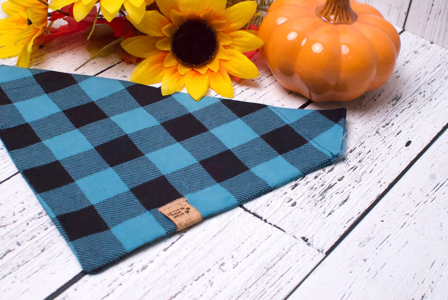 Timber Teal Plaid Bandana