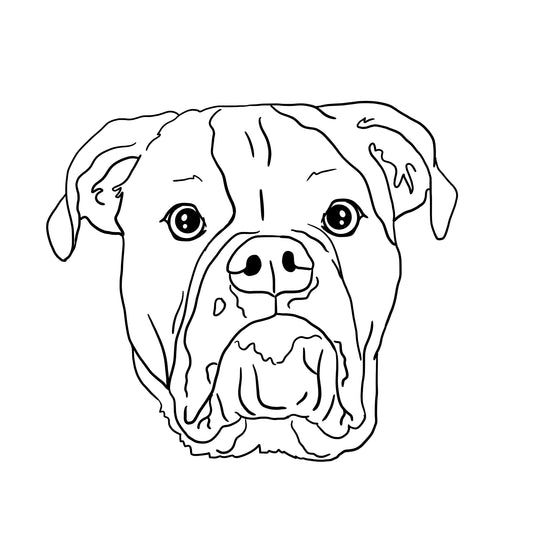 Line Art Pet Portrait Vinyl Decal