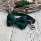Green plaid bow tie