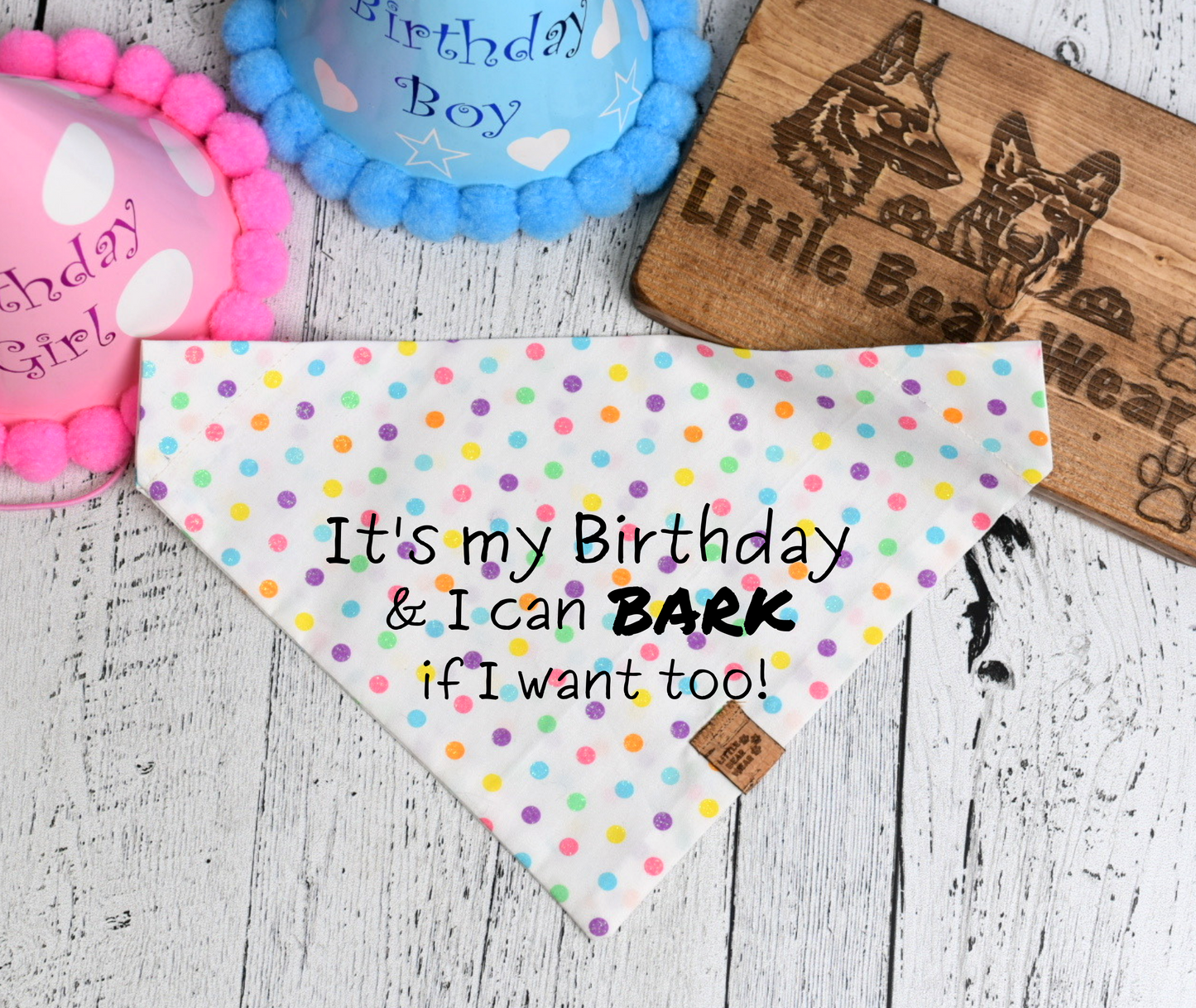 Bark Birthday Confetti Bandana
