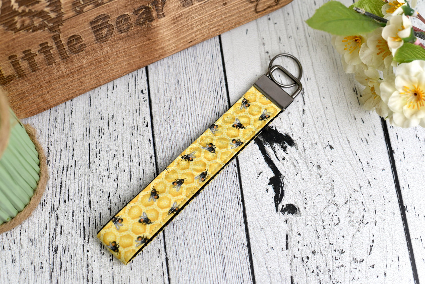 Bella Bees Keychain Wristlet