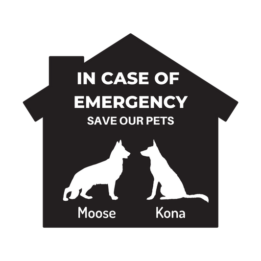 Save Our Pets Emergency Notice Decal