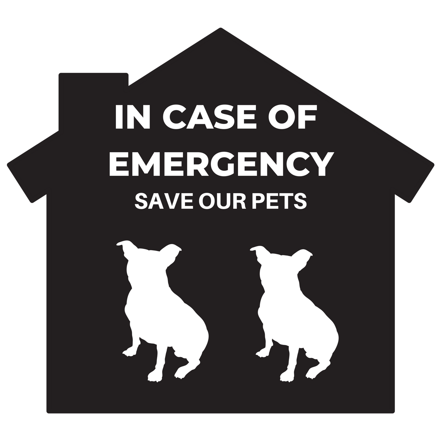 Save Our Pets Emergency Notice Decal