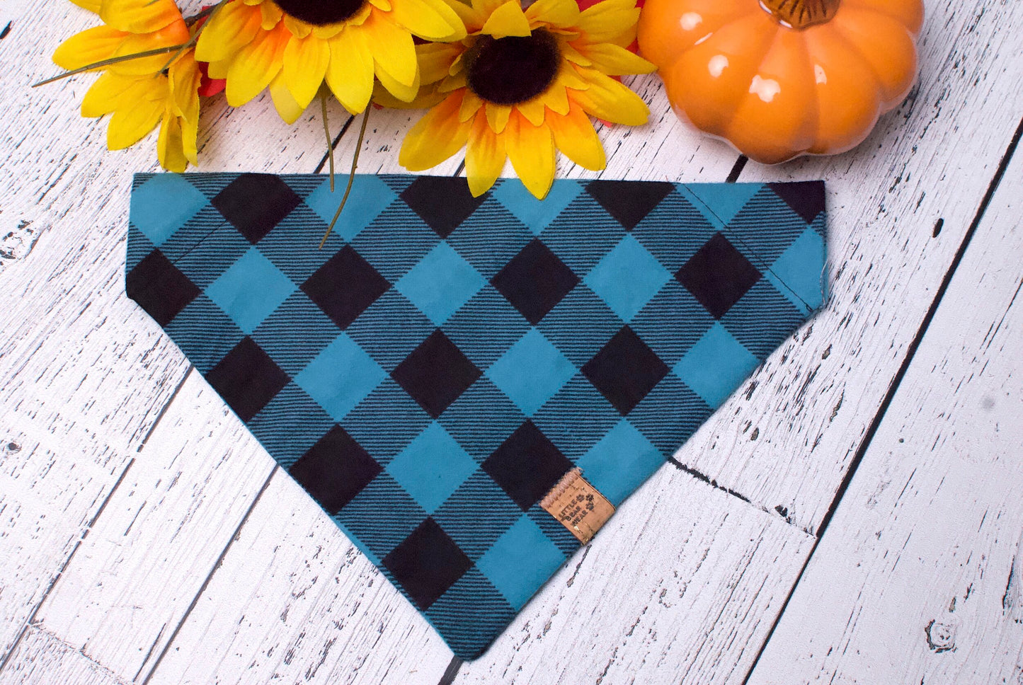 Timber Teal Plaid Bandana