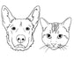 Line Art Pet Portrait Vinyl Decal