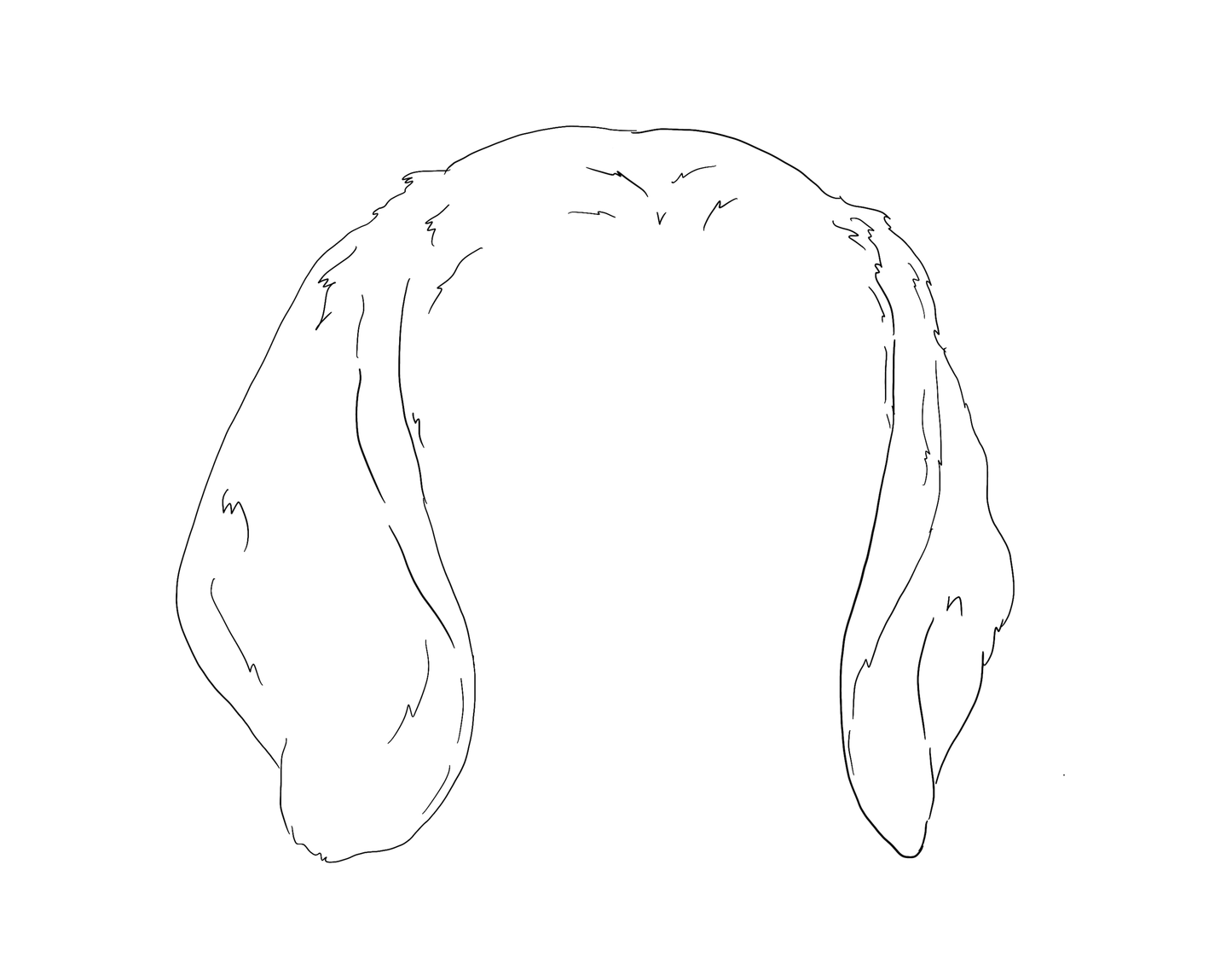 Digital Single Ear Outline Portrait